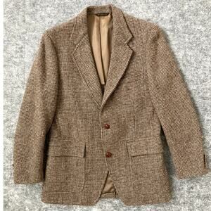 Vintage Harris Tweed blazer coat 100% wool Mens patterns plaid